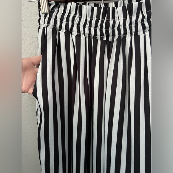 New Diarrablu Leer Ben Palazzo Pants - Lines Black Size Small - Picture 4 of 10